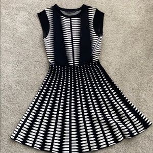 ZARA black/white A line dress